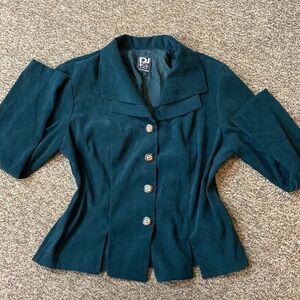 Classic Blue Blazer with Structured Fit and Professional Finish Size M Approxy,